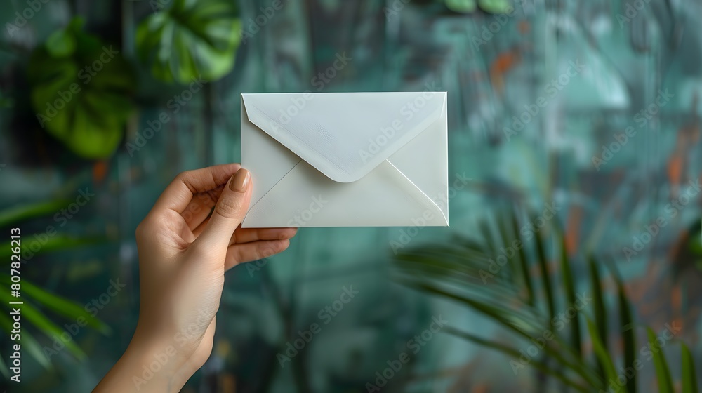 Female Manicured Hand, Holding Envelope Female Manicured Hand, Holding Envelope