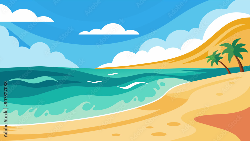 A beach with waves crashing onto the shore with each wave representing a therapy session and the sandy shore symbolizing a peaceful and stable mind..