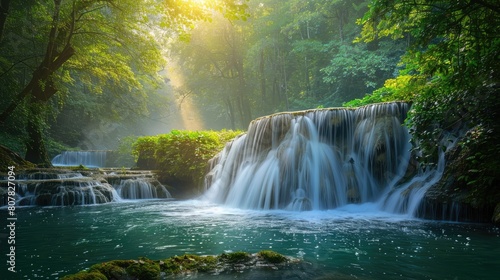 Beautiful waterfall in the forest