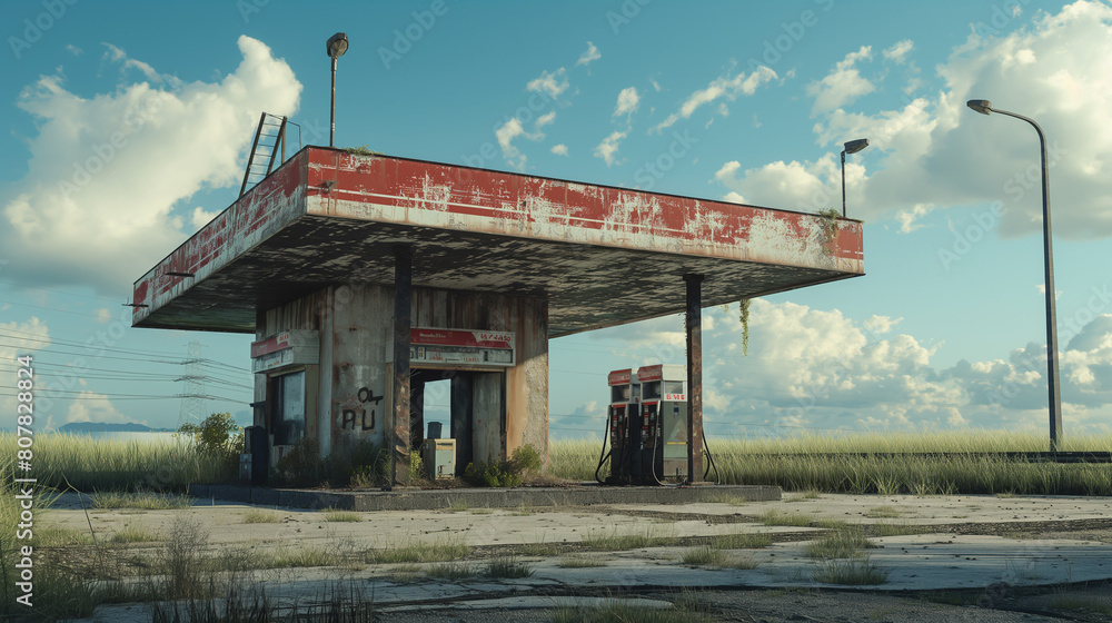 abandoned gas station