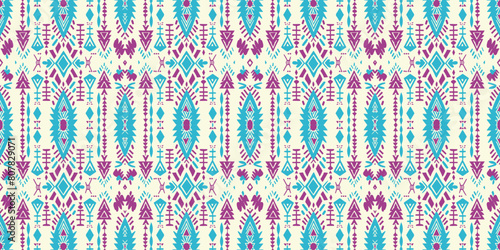 Wallpaper Mural Seamless batik pattern,Seamless tribal batik pattern,and Seamless colorful pattern resemble ethnic boho, Aztec,and ikat styles.designed for use in wallpaper,fabric,curtain,carpet,Batik Embroidery Torontodigital.ca