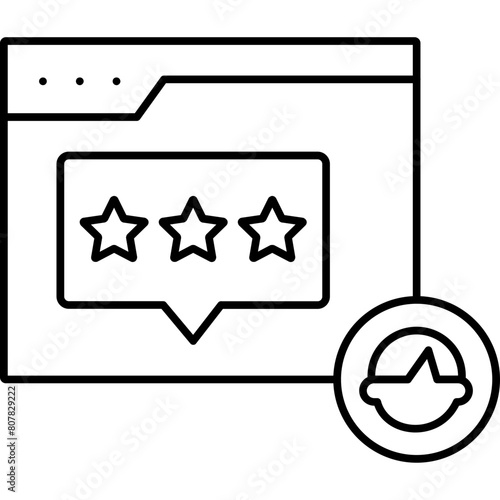 Review icon line style easy to edit and modify 