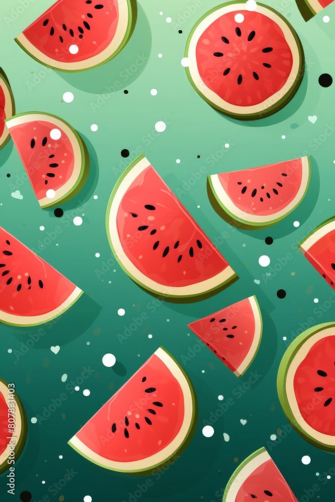 pattern of watermelon slices with soft colors pattern of watermelon slices with soft colors