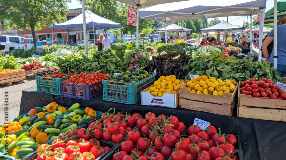 Farmers markets and produce stands. fresh farm produce for sale and direct-to-consumer supply
