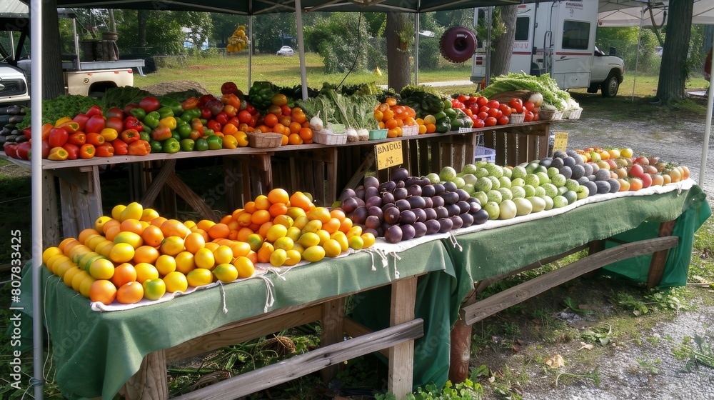 Farmers market and produce stands. bringing fresh farm produce to local communities