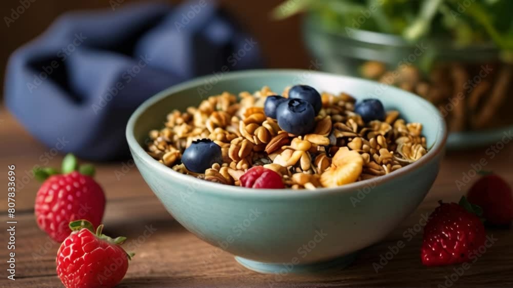 Berry, Fruit, Cream, Muesli Breakfast Food. Morning Delight of Berries and Nuts. Diet Detox Meal. Fresh Vitamin Organic Food Healthy Lifestyle Concept. Cafe Restaurant Menu Web Banner Wallpaper Berry, Fruit, Cream, Muesli Breakfast Food. Morning Delight of Berries and Nuts. Diet Detox Meal. Fresh Vitamin Organic Food Healthy Lifestyle Concept. Cafe Restaurant Menu Web Banner Wallpaper