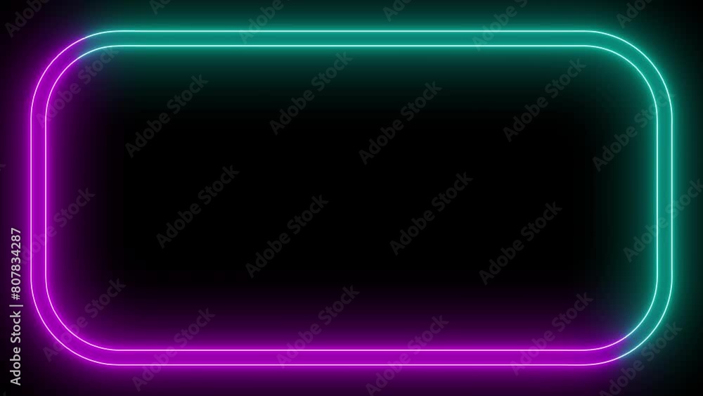 Neon Frame. Abstract Neon Frame Blue and Purple Looped Animation. LED Frame with Space. Glowing Line Loop. Neon Frame. Abstract Neon Frame Blue and Purple Looped Animation. LED Frame with Space. Glowing Line Loop.