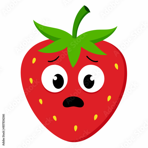 Wallpaper Mural Sweet Strawberry Cartoon Vector: Playful Illustrations for Your Projects Torontodigital.ca