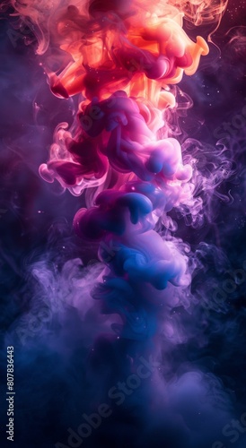 abstract background with colorful smoke and stars
