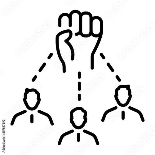 Handy line style icon of dictatorship 