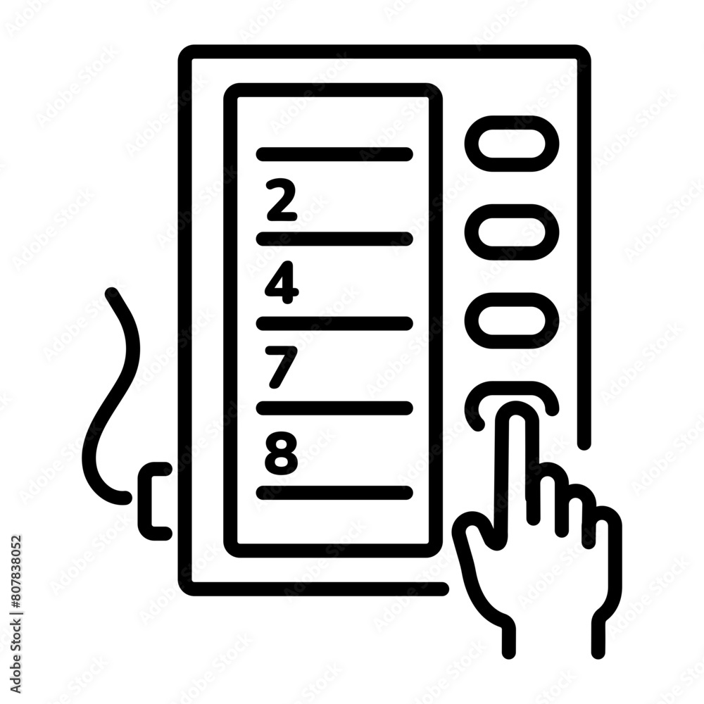 Download line style icon of voting machine Download line style icon of voting machine