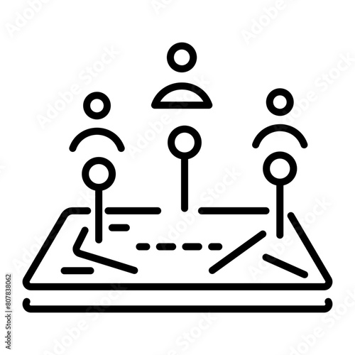 Handy line style icon of electoral college 