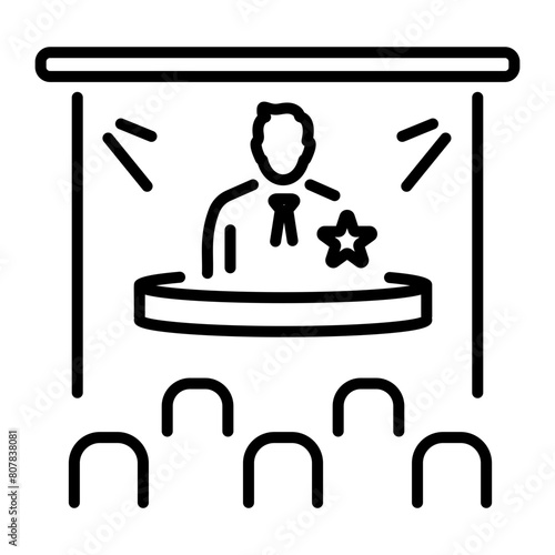 Here’s a linear icon of national convention 