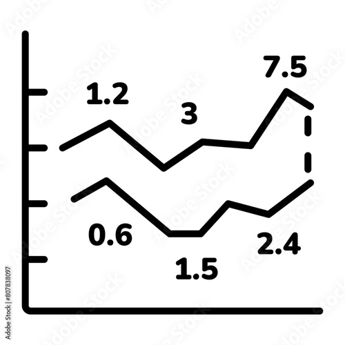 Editable linear icon of voter turnout 