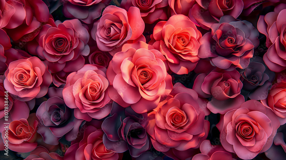 A close up of a bunch of red roses A close up of a bunch of red roses
