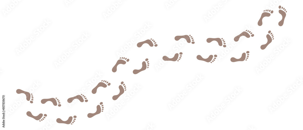 Human footprints icon white background vector design. Human footprints icon white background vector design.