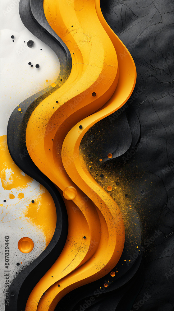 Obraz premium yellow and black abstract 