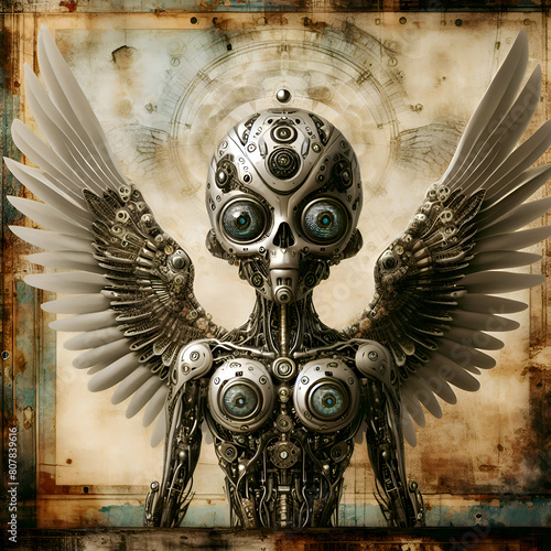 Alien Robot Custodian: Celestial Vigilant (8000x8000 px) photo