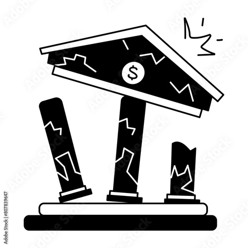 Check out doodle icon of bankruptcy