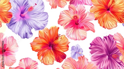the seamless pattern background of flowers  illustration