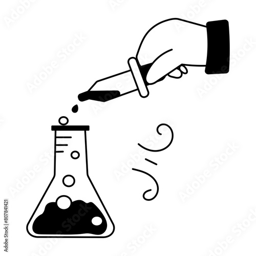 Here’s a doodle icon of a lab experiment 