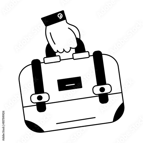 Grab this doodle icon of a briefcase 
