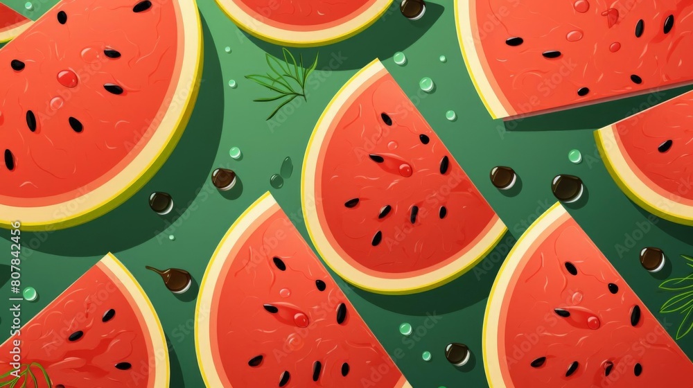 pattern of watermelon slices with soft colors pattern of watermelon slices with soft colors