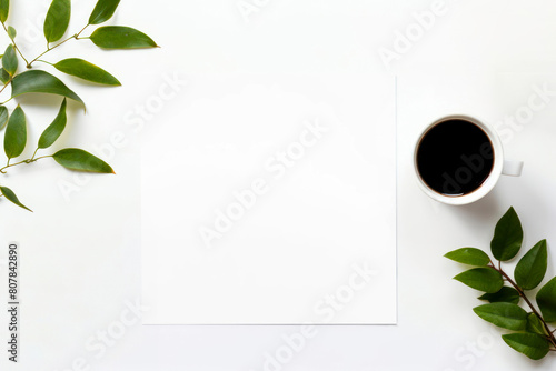 PNG paper flat lay mockup, transparent design photo