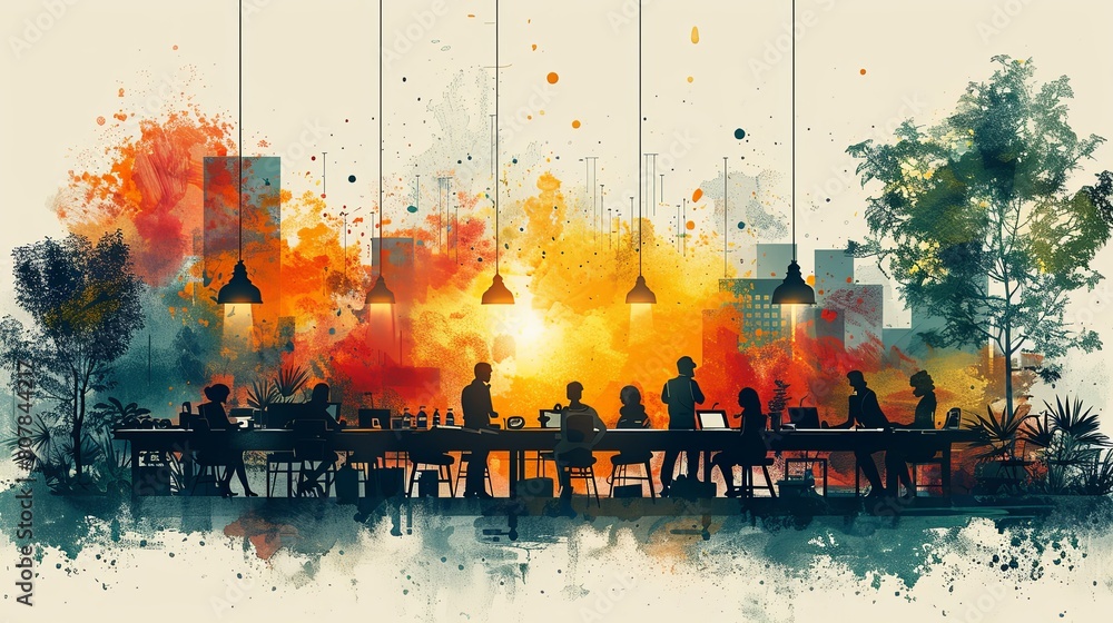 Fototapeta premium Productive Workflow Organization - Concept illustrations. Collection of scenes with people organizing and improving their workflow and workplace. Vector illustration