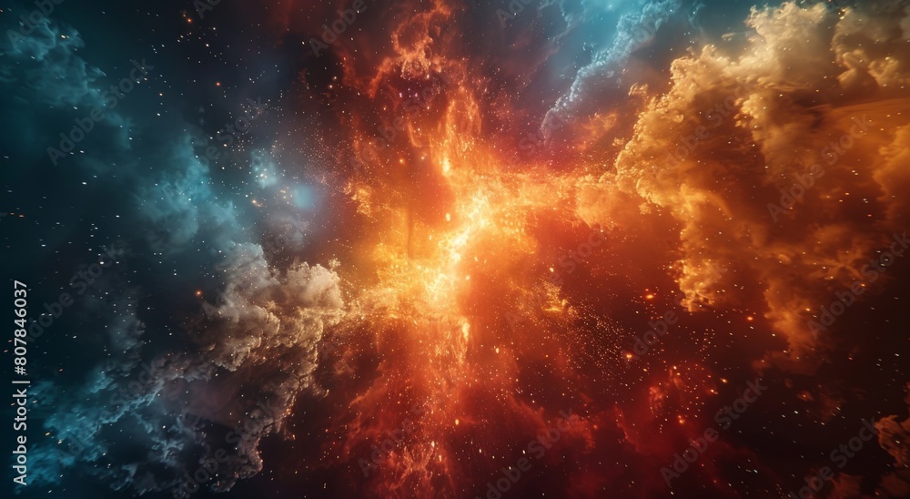 colorful nebula and galaxies in the sky. colorful nebula and galaxies in the sky.
