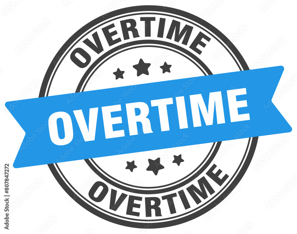 overtime stamp. overtime label on transparent background. round sign overtime stamp. overtime label on transparent background. round sign