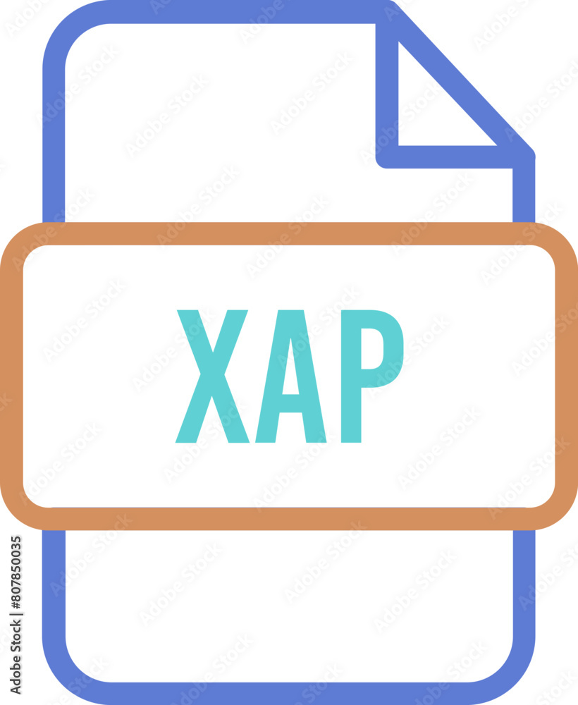 XAP File icon with bold outline XAP File icon with bold outline