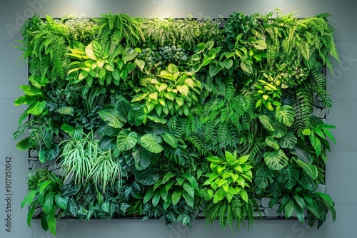 Vertical green gardening wallpaper background 