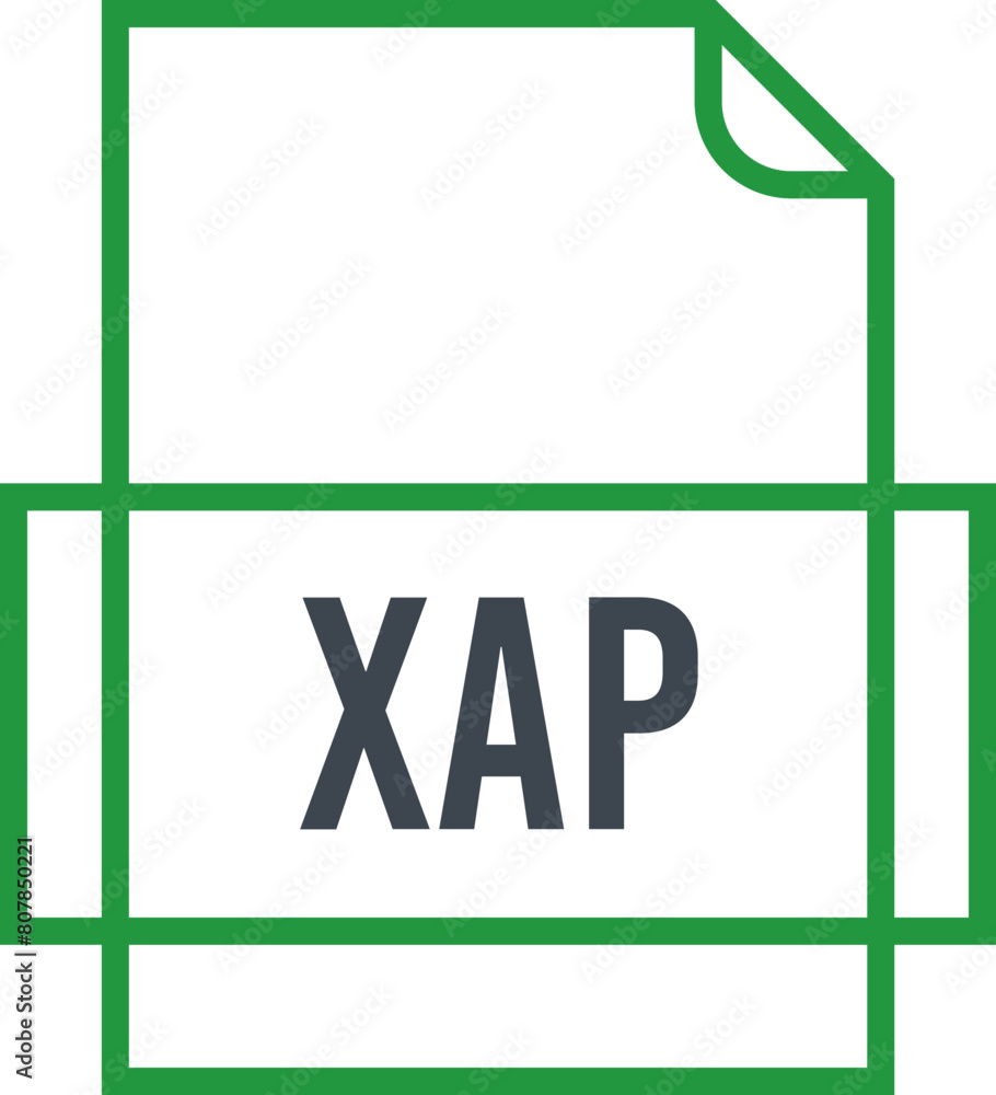 XAP File Icon Thick outline sharp corners XAP File Icon Thick outline sharp corners