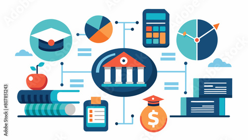 A detailed layout of transactions and contributions revealing the steadfast efforts of an individual saving for college.. Vector illustration