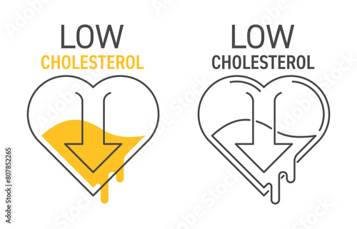 Lower Cholesterol - label in thin line