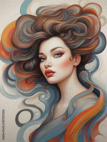 Girl Portrait Surreal Art Illustration