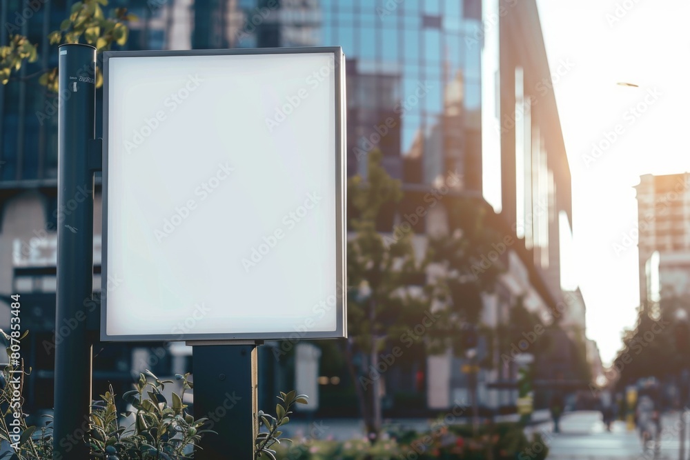 Billboard in the street. Mockup background Billboard in the street. Mockup background
