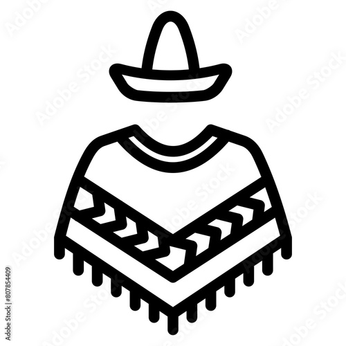 Sombrero Poncho Icon