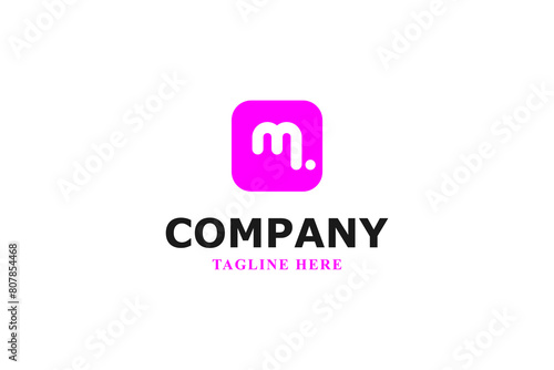 letter m minimal modern logo