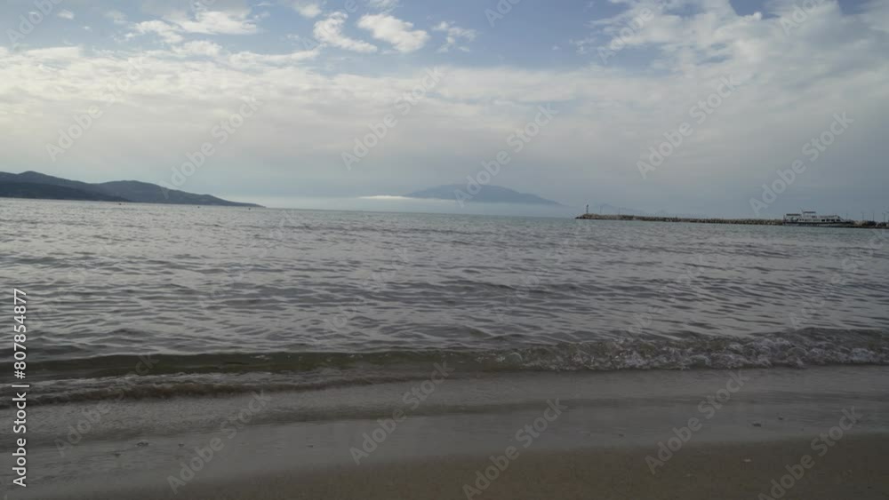 sandy beach of Alykes on Zakynthos Island sandy beach of Alykes on Zakynthos Island