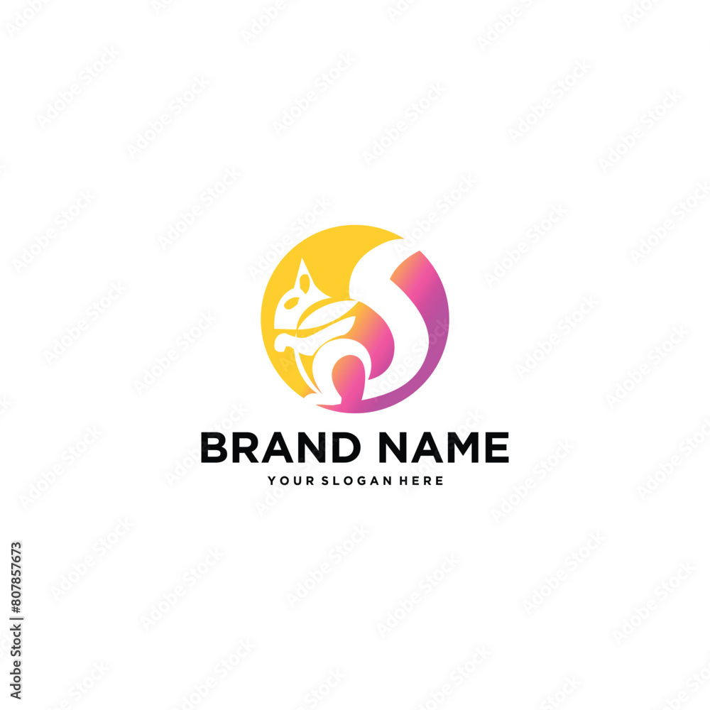 stand ready squirrel icon logo design inspiration stand ready squirrel icon logo design inspiration