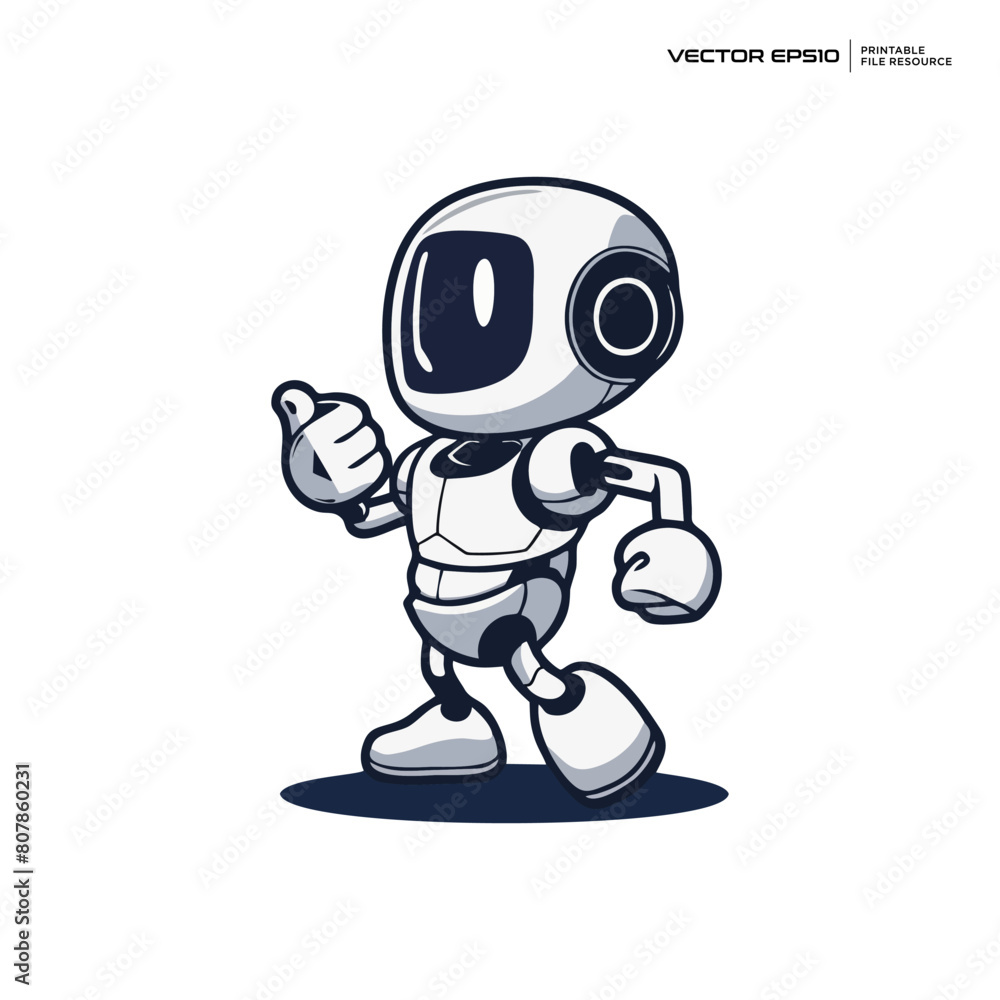 robot gives a thumbs up, character, mascot, logo, design, vector, illustration, robot gives a thumbs up, character, mascot, logo, design, vector, illustration,