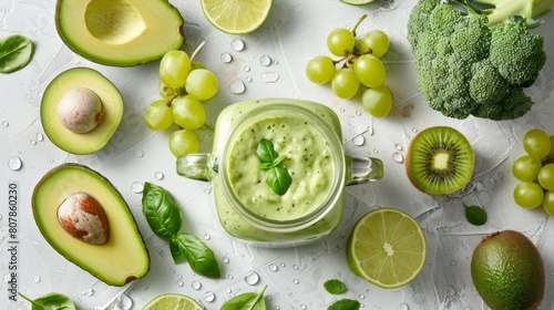 Fresh Green Smoothie Ingredients photo
