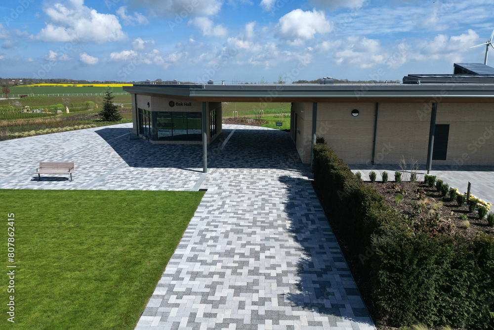 aerial view of Lilley fields crematorium and memorial garden. Sproatley. Kingston upon Hull 