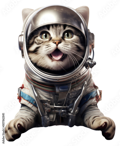 PNG Cat Astronaut astronaut animal mammal. photo