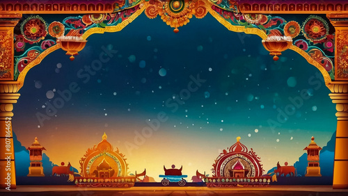 Dwarapudi, India - Circa January, 2018. Architecture of Ayyappa Swamy Temple in Dwarapudi, India.

