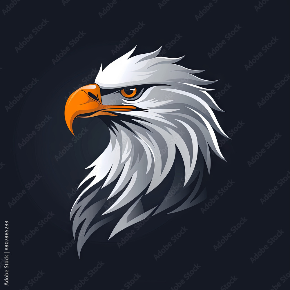 eagle logo design, dark background eagle logo design, dark background