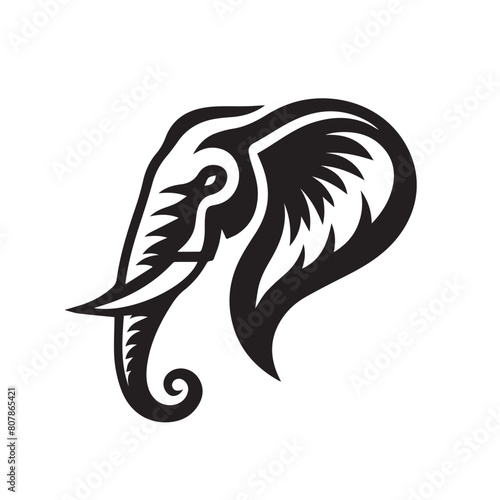 Elephant Logo with Monogram A Symbol of Personalization and Style Elephant Logo