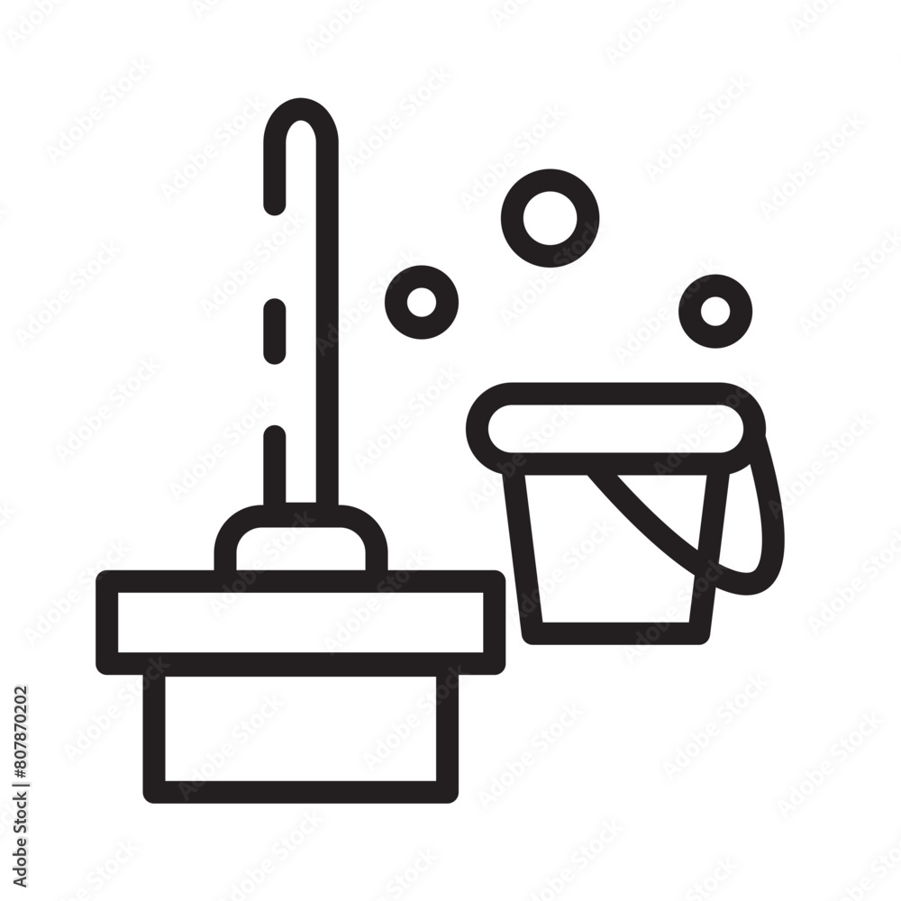 Broom Clean Sweep Line Icon Broom Clean Sweep Line Icon